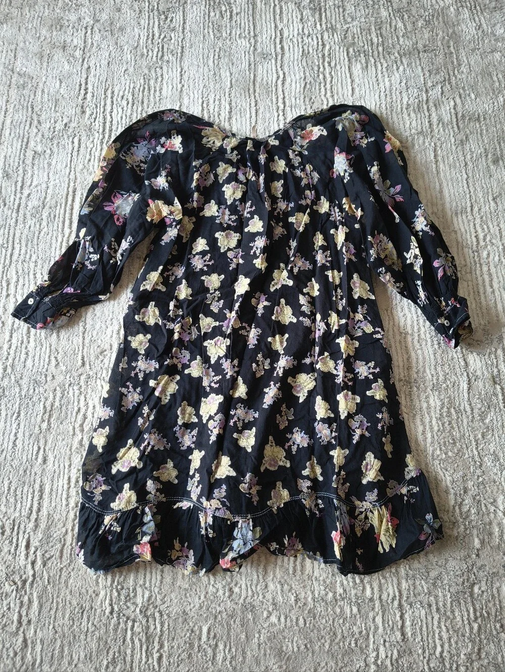 Free People Camella Floral Print Minidress Tassels Size XS